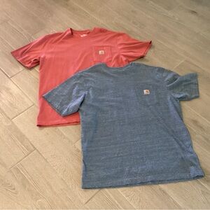 Carhartt Mens Loose Fit Pocket Tees Lot Of 2 Sz L - IEC